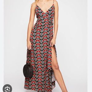 New FREE PEOPLE Siren Wrap maxi dress sundress medium